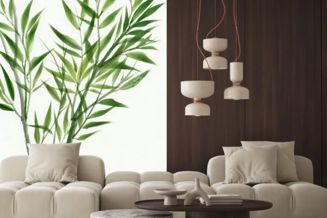 Naklejka: Młody zielony bambus