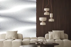 Naklejka: Moire wzór, monochromatyczne tła z mocą transu. optyczny