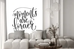 Naklejka: Moments are forever - hand lettering inscription text, motivation