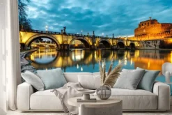 Naklejka: Most świętego anioła i zamek w rzymie