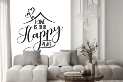 Naklejka: Motto o domu na białym tle