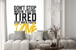 Naklejka: Motywacyjne plakat z napisem "don`t zatrzyma się, gdy ty jesteś