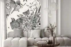 Naklejka: Motywy botaniczne w stylu dawnej ilustracji