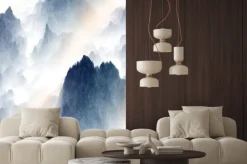 Naklejka: Mountains in the fog