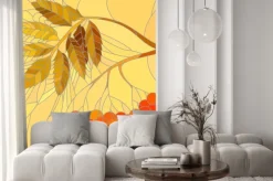 Naklejka: Mozaika ilustracji wektorowych z gałęzi jarzębiny .