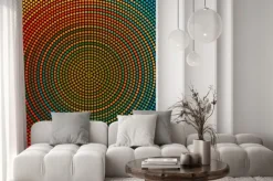 Naklejka: Mozaika z barwnych kropek