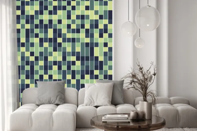 Naklejka: Mozaika z drobnych kwadracików