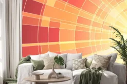 Naklejka: Mozaika z promieniami słońca