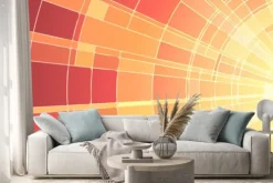 Naklejka: Mozaika z promieniami słońca