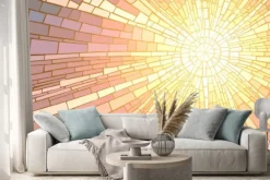 Naklejka: Mozaika ze słońcem