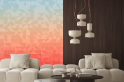 Naklejka: Mozaiki kolorowe tło z geometrycznych kształtów.