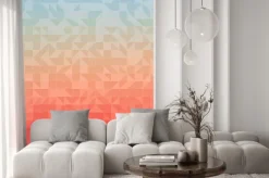 Naklejka: Mozaiki kolorowe tło z geometrycznych kształtów.