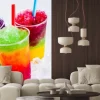 Naklejka: Mrożone rainbow slush napoje chłodzenie na lodzie