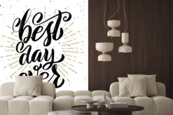 Naklejka: Najlepszy dzień kiedykolwiek. wyciągnąć rękę cytat wyceny motywacji.