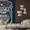 Naklejka: Nalepka whiskey w stylu etykiety retro