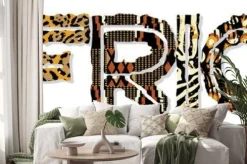 Naklejka: Napis africa w motywy zwierzęce