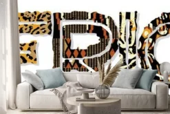Naklejka: Napis africa w motywy zwierzęce