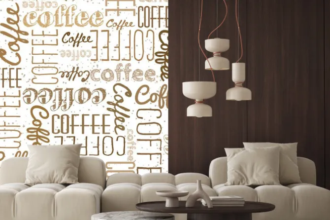 Naklejka: Napis coffee w różnych czcionkach