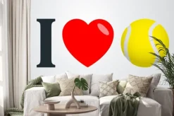 Naklejka: Napis graficzny tenis