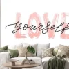 Naklejka: Napis love yourself