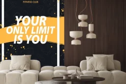 Naklejka: Napis motywacyjny w klubie fitness