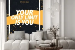Naklejka: Napis motywacyjny w klubie fitness
