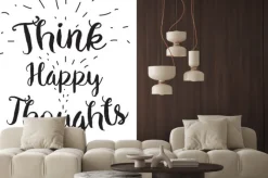 Naklejka: Napis myśl pozytywnie