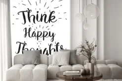 Naklejka: Napis myśl pozytywnie