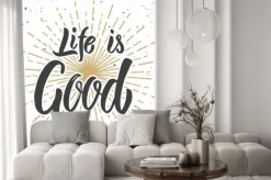 Naklejka: Napis życie jest dobre