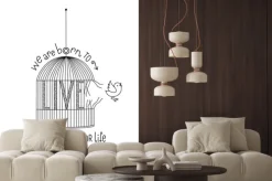 Naklejka: Napisany ręcznie cytat: rodzimy się, aby żyć, aby nie przygotować