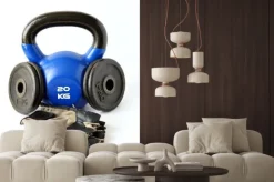 Naklejka: Narzędzia dla kulturystyki, fitness i crossfit. waga, rękawice