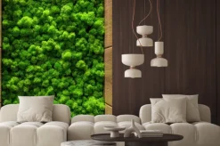 Naklejka: Naturalny zielony mech dekoracyjny