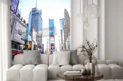 Naklejka: New york - 29 grudnia: prędkość cab poprzez landmark times square