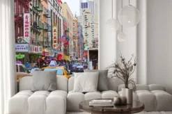 Naklejka: New york - 18 kwietnia: ulica w nowym jorku