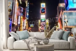 Naklejka: New york - 25 may 2007: night scene of times square in manhattan