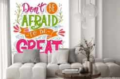 Naklejka: Nie bój się świetnie. inspirational motywacyjny cytat. h