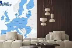 Naklejka: Niebieska mapa państw unii europejskiej