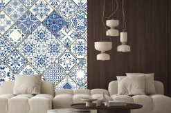 Naklejka: Niebieski wzór z portugalskich kafli