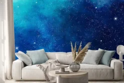 Naklejka: Niebieskie gwieździste niebo
