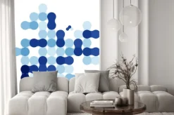 Naklejka: Niebieskie tło abstrakcyjna nowoczesny geometryczny