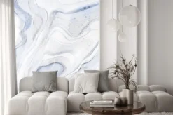 Naklejka: Niebieskie tło marmuru. eleganckie wzory tekstury wzór kamienia