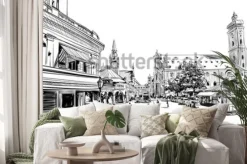 Naklejka: Niemcy. monachium. ręcznie rysowane szkic, ilustracji wektorowych