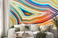 Naklejka: Niesamowita szczegółowa i kolorowa struktura przekroju pasemkowego