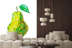 Naklejka: Niska poli akwarela gruszki