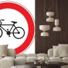 Naklejka: No rowerów dozwolone podpisania
