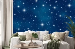 Naklejka: Nocne niebo pełne migoczących gwiazd