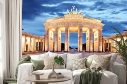 Naklejka: Nocny widok na bramę brandenburską