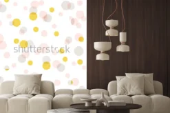 Naklejka: Nowożytny abstrakcjonistyczny wektorowy duży confetti tło. bezszwowy