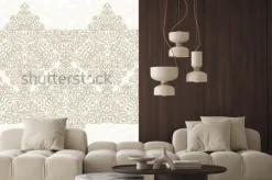 Naklejka: Obejmuje całą granicę w wschodnim stylu. ozdobny element projektu