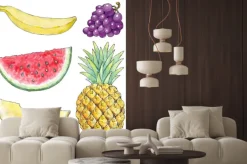 Naklejka: Obraz akwarela z różnych owoców